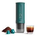 Nano Machine à espresso portable - Compatible capsule Nespresso® + Café moulu (Turquoise)